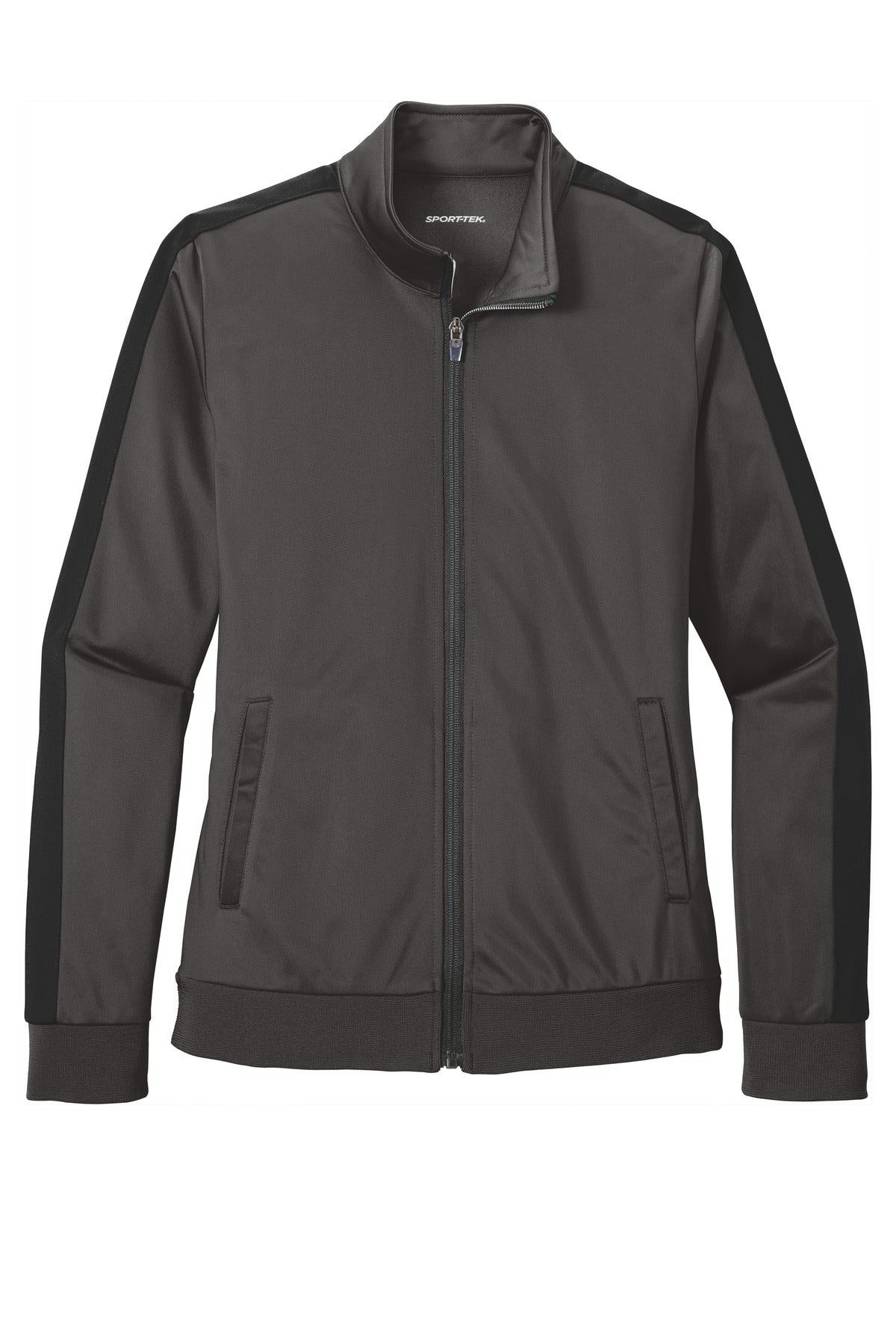 Sport-Tek Ladies Tricot Sleeve Stripe Track Jacket