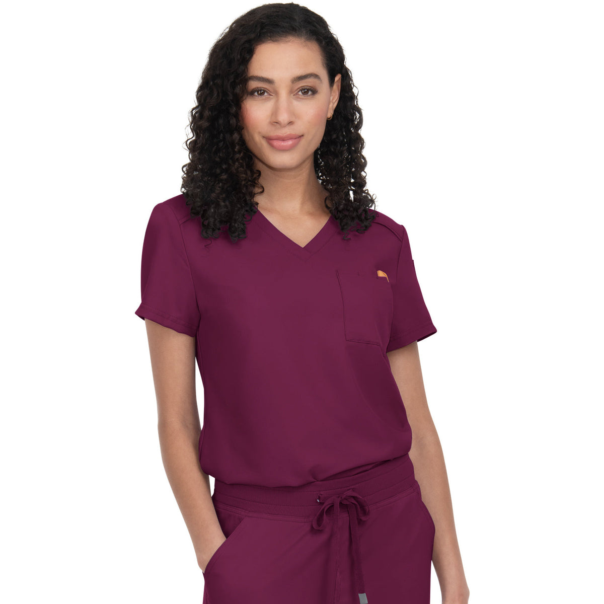 KOI Cureology Women's 2-Pocket V-Neck Tuck-In Aura Top
