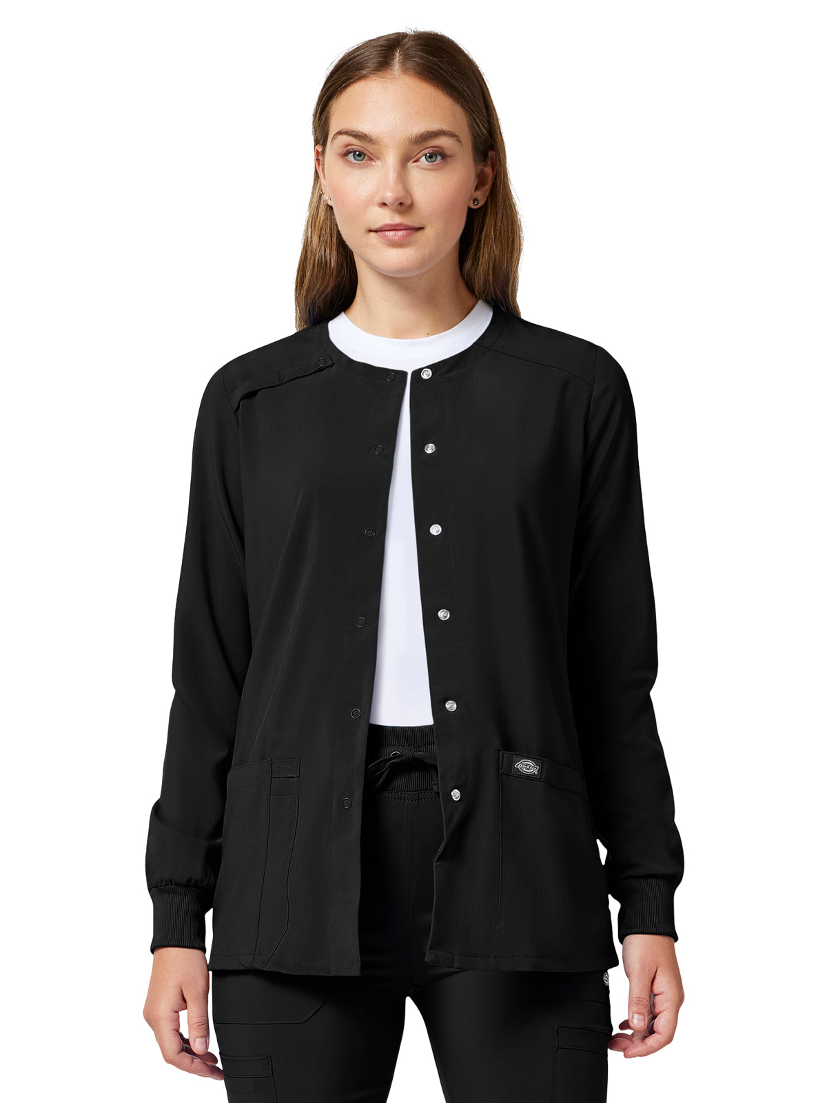 Dickies Medical EDS Essentials Women's 2-Pocket Snap Front Jacket