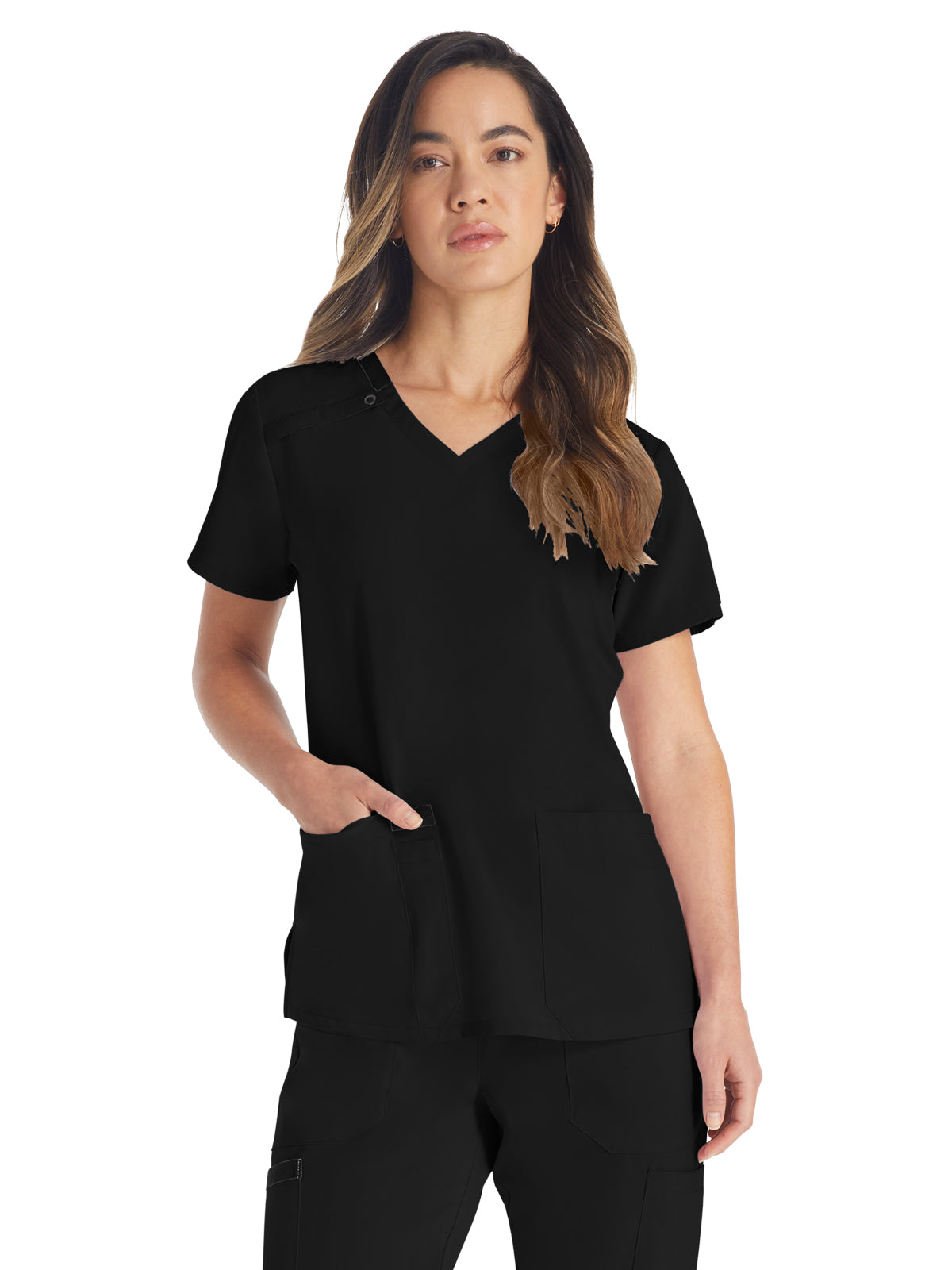 Dickies Medical EDS Essentials Women's 2-Pocket Contemporary V-Neck Top