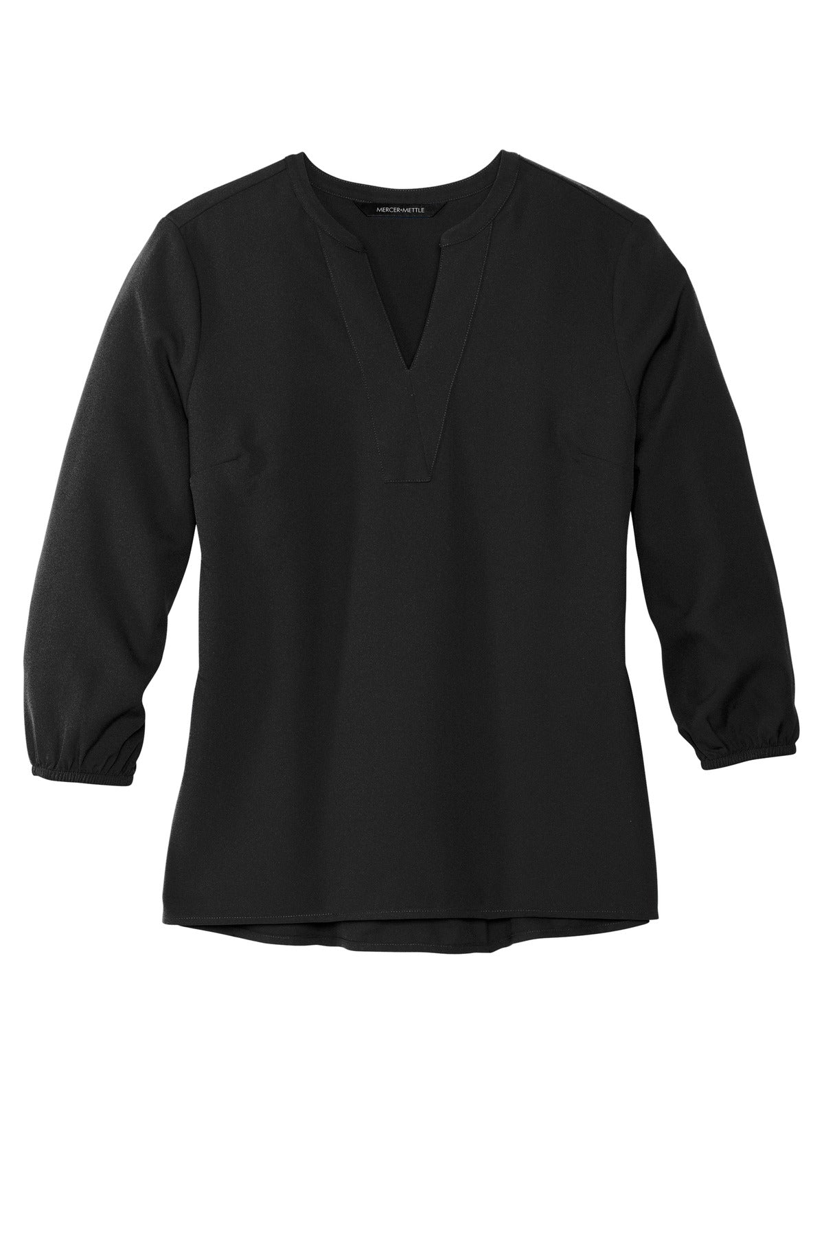 Mercer+Mettle Women's Stretch Crepe 3/4-Sleeve Blouse