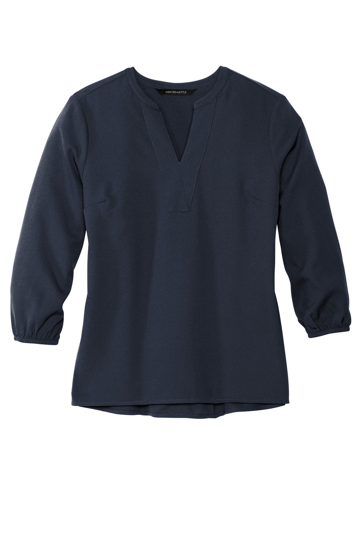 Mercer+Mettle Women's Stretch Crepe 3/4-Sleeve Blouse
