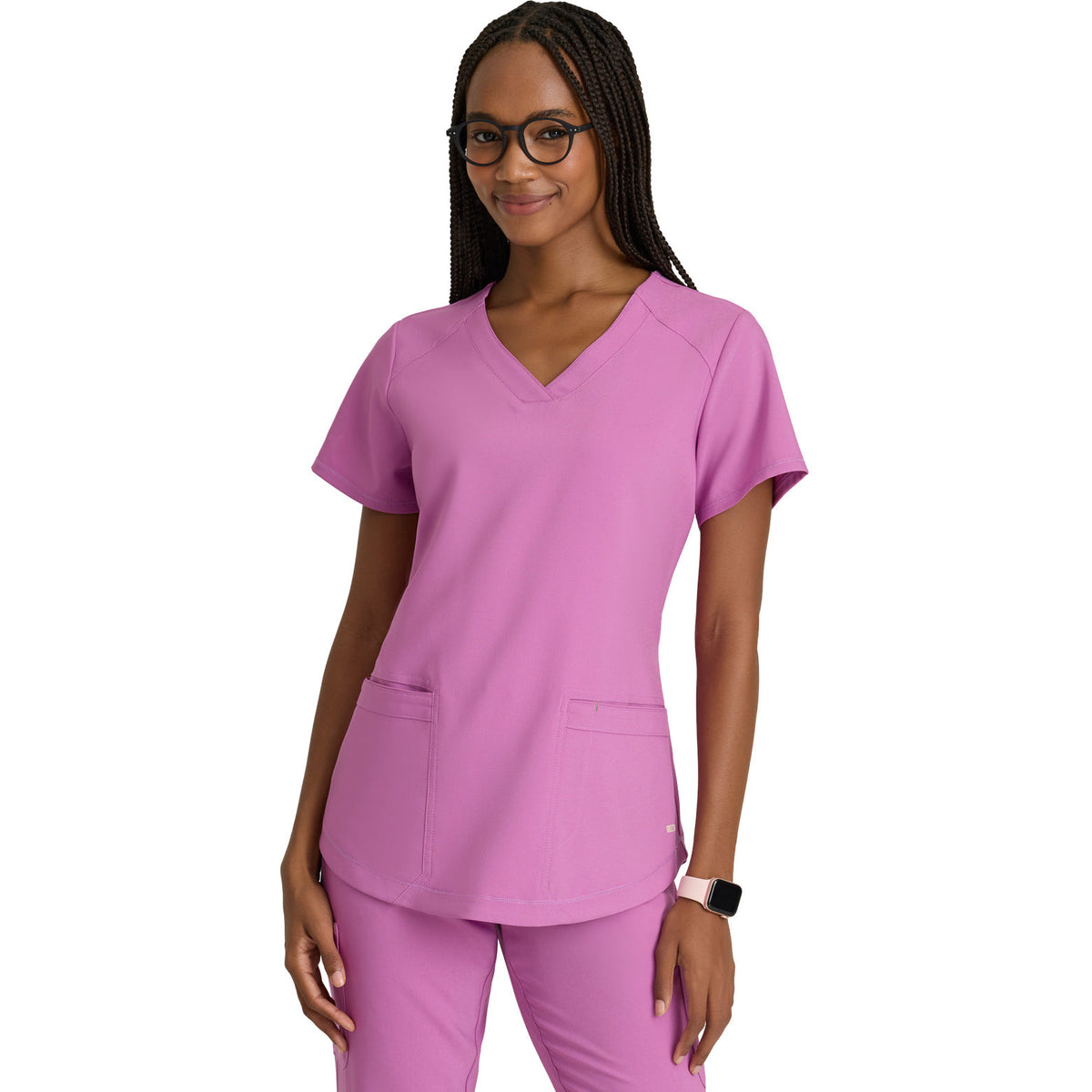 Barco Grey's Anatomy Evolve Women's Two-Pocket Piped V-Neck Rhythm Top