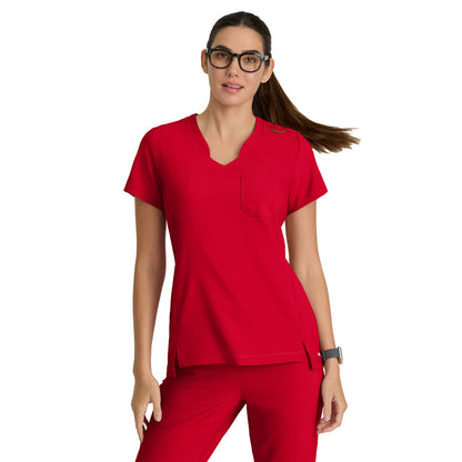 Barco Grey's Anatomy Evolve Women's Banded-V-Neck Sway Tuck-In Top