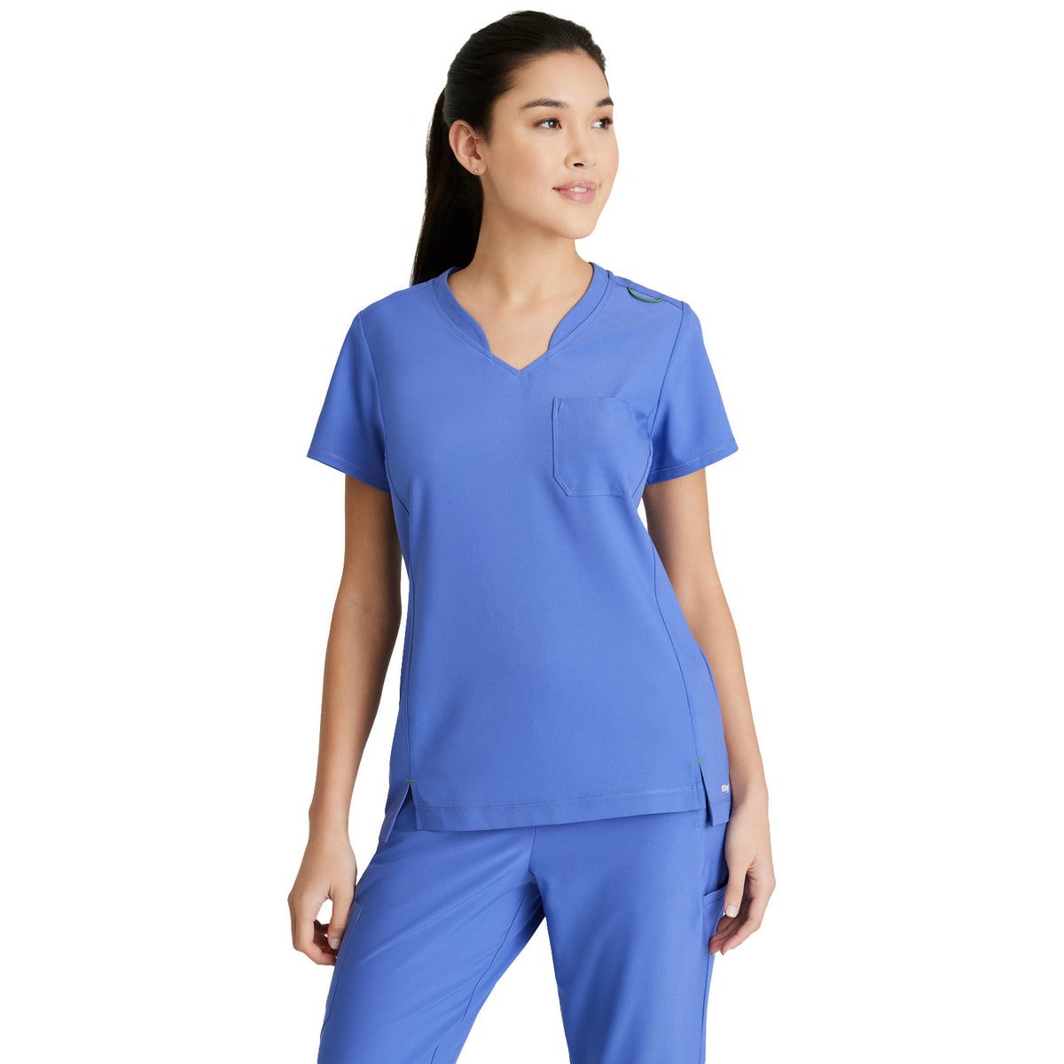 Barco Grey's Anatomy Evolve Women's Banded-V-Neck Sway Tuck-In Top