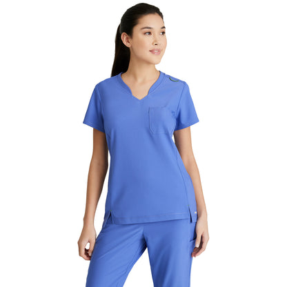 Barco Grey's Anatomy Evolve Women's Banded-V-Neck Sway Tuck-In Top