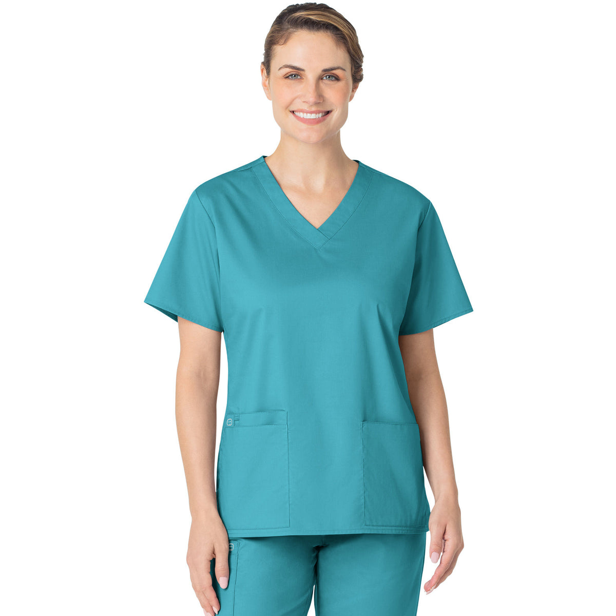 Wink WORK Women's Four-Pocket V-Neck Top