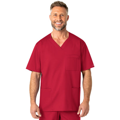 Wink WORK Men's Four-Pocket Modified V-Neck Top