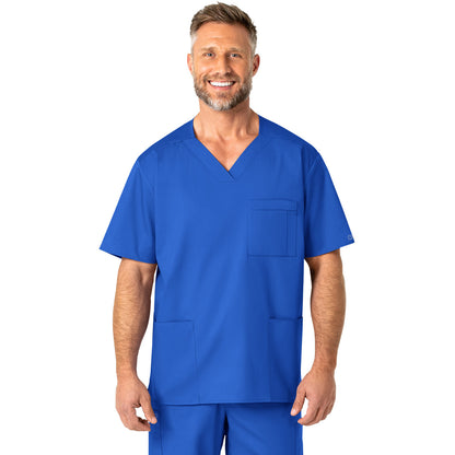 Wink WORK Men's Four-Pocket Modified V-Neck Top