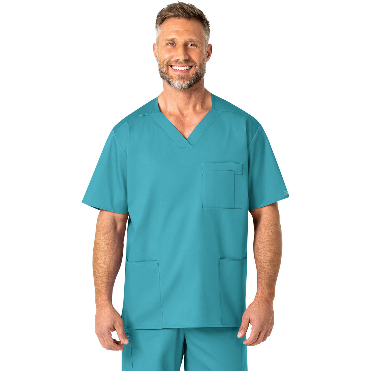 Wink WORK Men's Four-Pocket Modified V-Neck Top