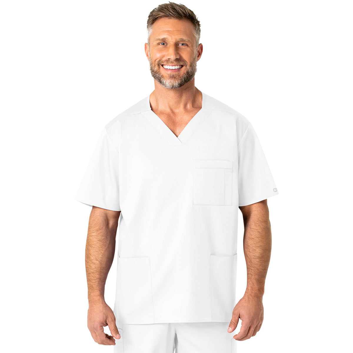 Wink WORK Men's Four-Pocket Modified V-Neck Top