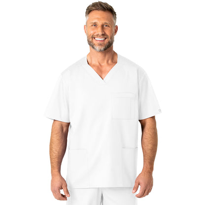 Wink WORK Men's Four-Pocket Modified V-Neck Top
