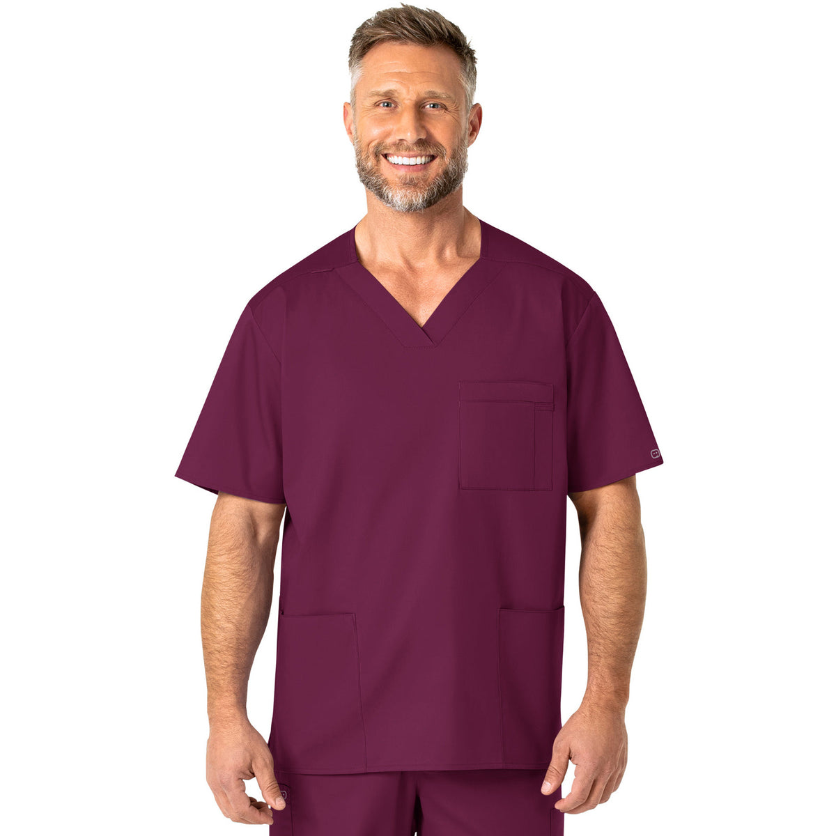 Wink WORK Men's Four-Pocket Modified V-Neck Top