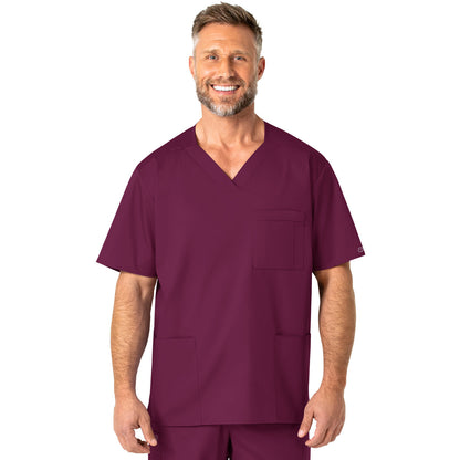 Wink WORK Men's Four-Pocket Modified V-Neck Top