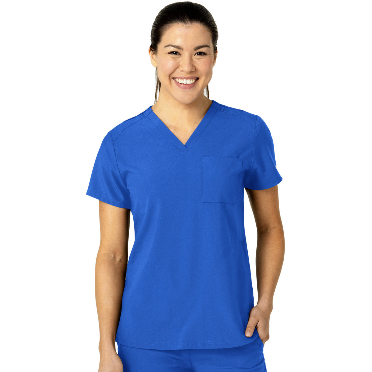 Wink W123 Women's Three-Pocket Flex-N-Reach V-Neck Top