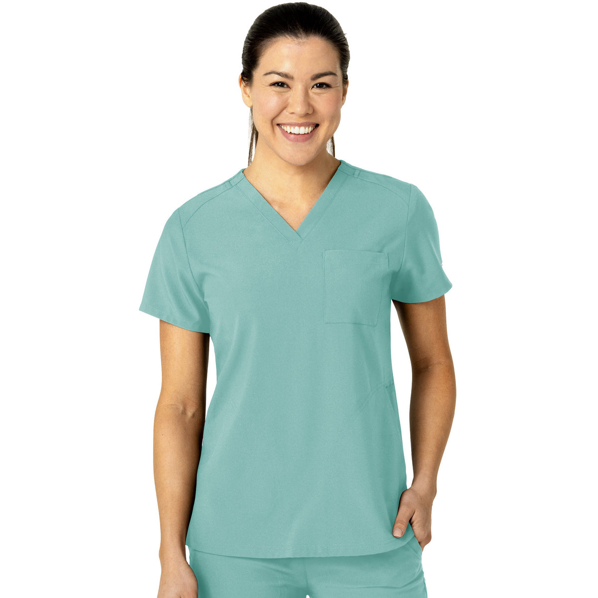 Wink W123 Women's Three-Pocket Flex-N-Reach V-Neck Top