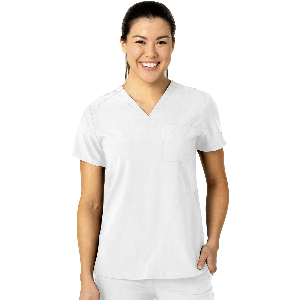 Wink W123 Women's Three-Pocket Flex-N-Reach V-Neck Top