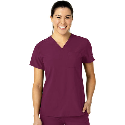 Wink W123 Women's Three-Pocket Flex-N-Reach V-Neck Top