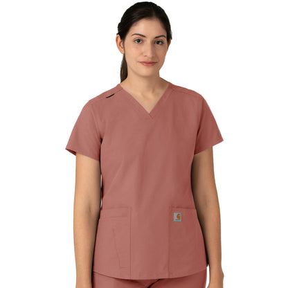 Carhartt Scrubs Force Essentials Women's Five-Pocket Modern Fit V-Neck Top