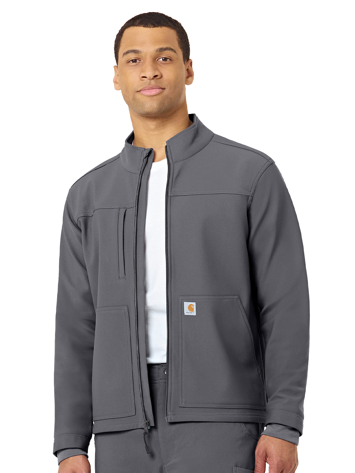 Carhartt Scrubs Rugged Flex Peak Men's Three-Pocket Bonded Fleece Jacket