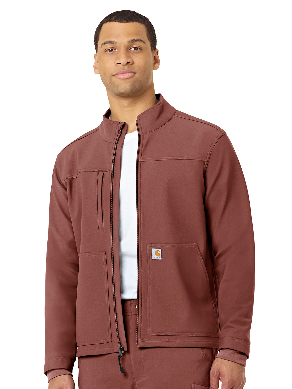 Carhartt Scrubs Rugged Flex Peak Men's Three-Pocket Bonded Fleece Jacket