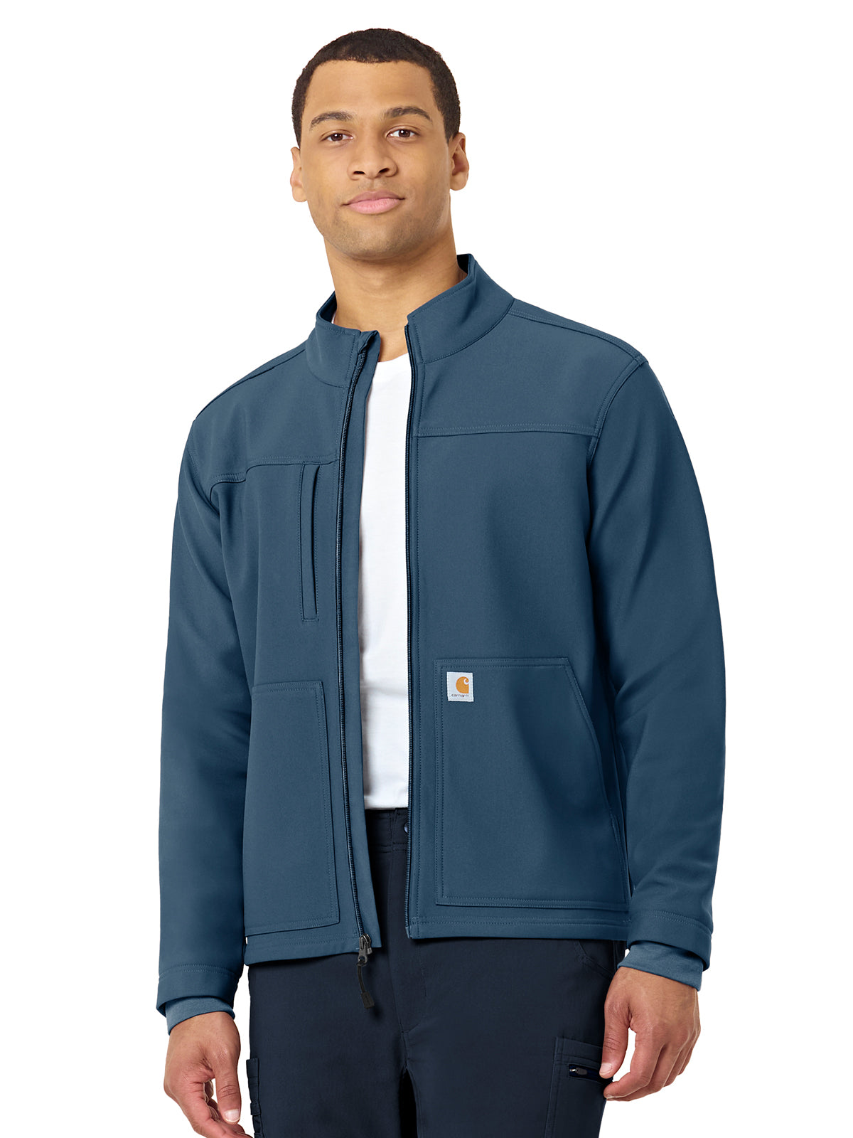 Carhartt Scrubs Rugged Flex Peak Men's Three-Pocket Bonded Fleece Jacket