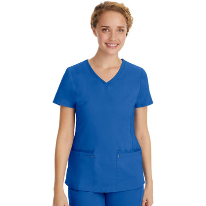 Healing Hands HH Purple Label Women's 2-Pocket Juliet Stylish V-Neck Top