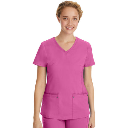 Healing Hands HH Purple Label Women's 2-Pocket Juliet Stylish V-Neck Top