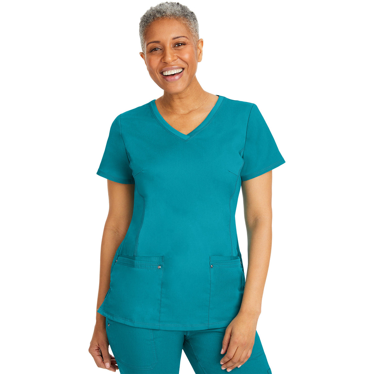 Healing Hands HH Purple Label Women's 2-Pocket Juliet Stylish V-Neck Top