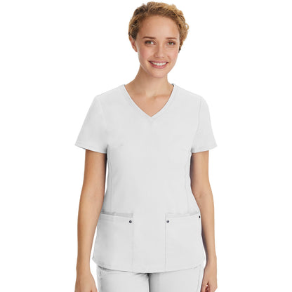Healing Hands HH Purple Label Women's 2-Pocket Juliet Stylish V-Neck Top