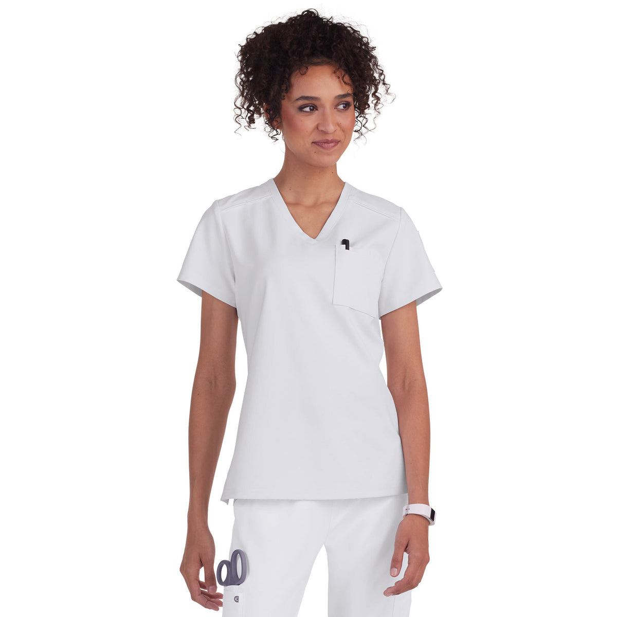 KOI Cureology Women's 2-Pocket V-Neck Tuck-In Aura Top