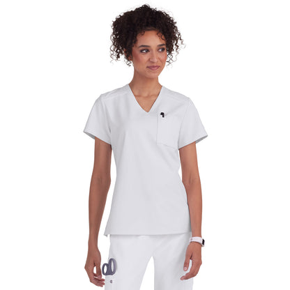 KOI Cureology Women's 2-Pocket V-Neck Tuck-In Aura Top