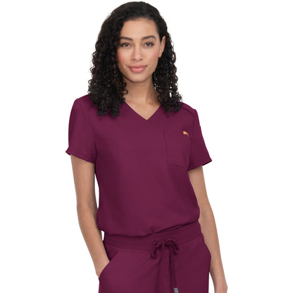 KOI Cureology Women's 2-Pocket V-Neck Tuck-In Aura Top