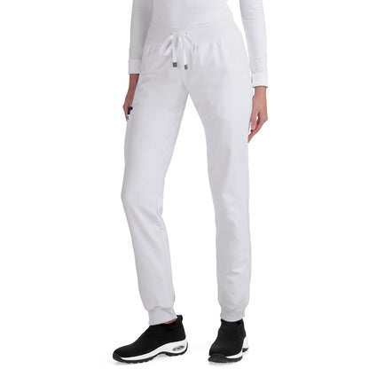 KOI Cureology Women's 6-Pocket Ribbed Cuff Jogger Style Pulse Pant