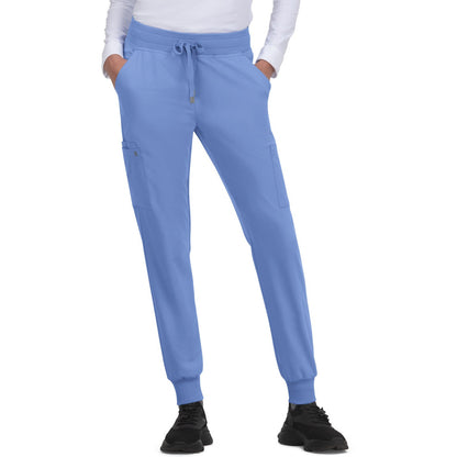 KOI Cureology Women's 6-Pocket Ribbed Cuff Jogger Style Pulse Pant