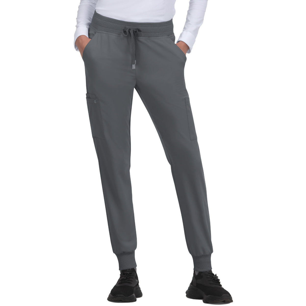 KOI Cureology Women's 6-Pocket Ribbed Cuff Jogger Style Pulse Pant