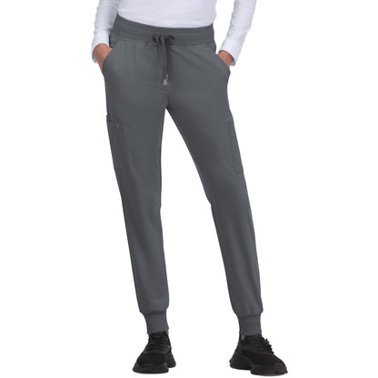 KOI Cureology Women's 6-Pocket Ribbed Cuff Jogger Style Pulse Pant