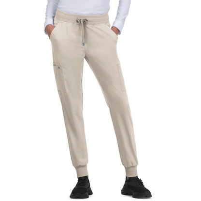 KOI Cureology Women's 6-Pocket Ribbed Cuff Jogger Style Pulse Pant