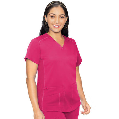 Med Couture MC Touch Women's 4-Pocket V-Neck Shirttail Top