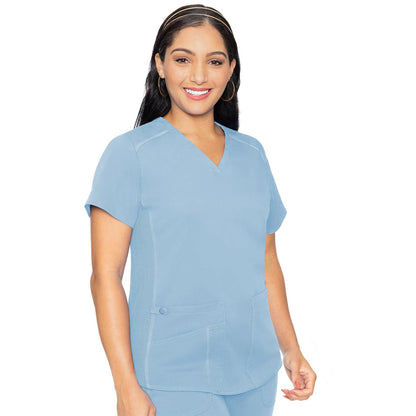 Med Couture MC Touch Women's 4-Pocket V-Neck Shirttail Top