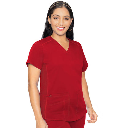 Med Couture MC Touch Women's 4-Pocket V-Neck Shirttail Top
