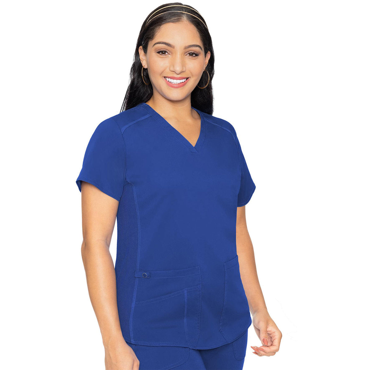 Med Couture MC Touch Women's 4-Pocket V-Neck Shirttail Top