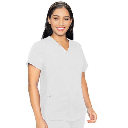 Med Couture MC Touch Women's 4-Pocket V-Neck Shirttail Top