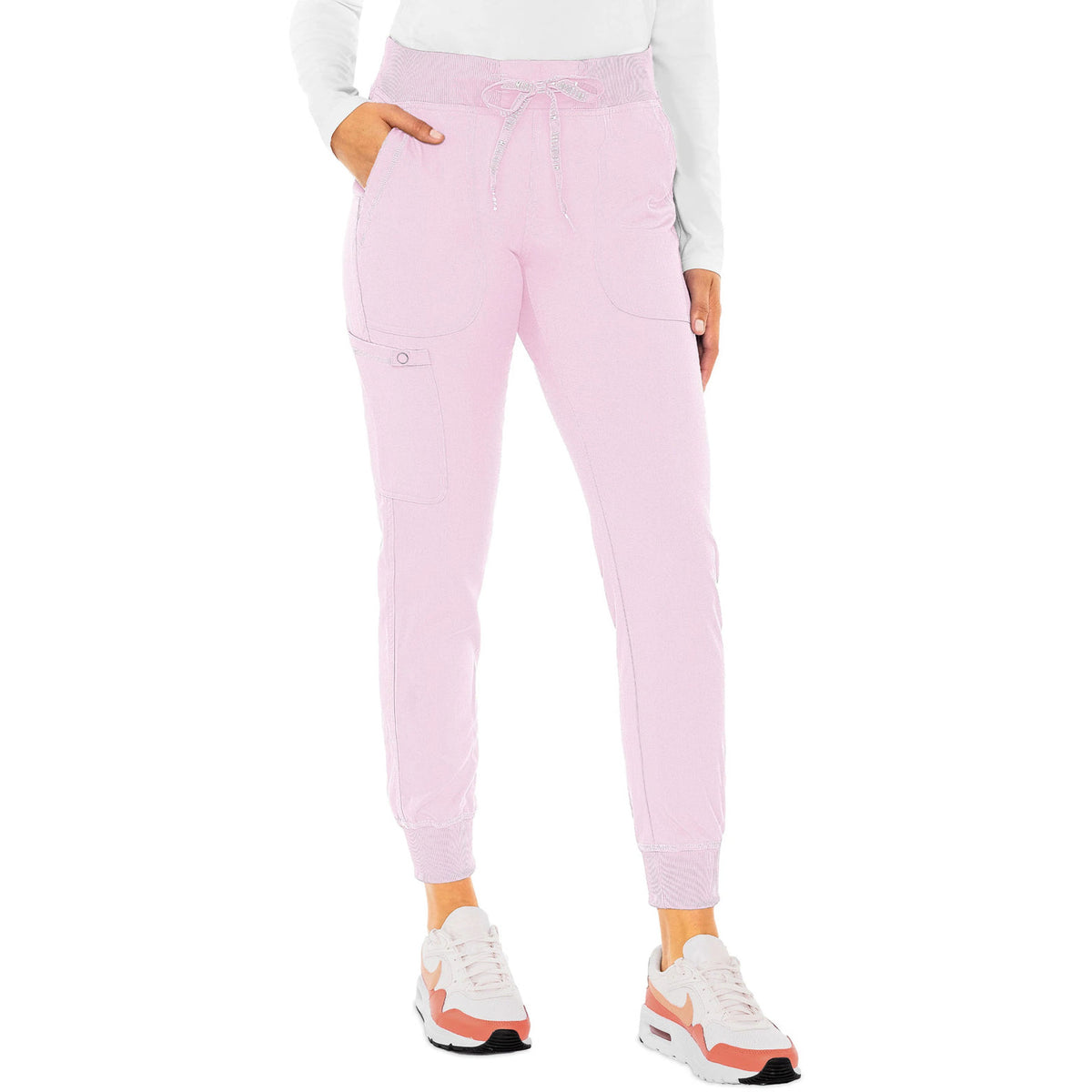 Med Couture MC Touch Women's 5-Pocket Rib-Knit Waistband Pant