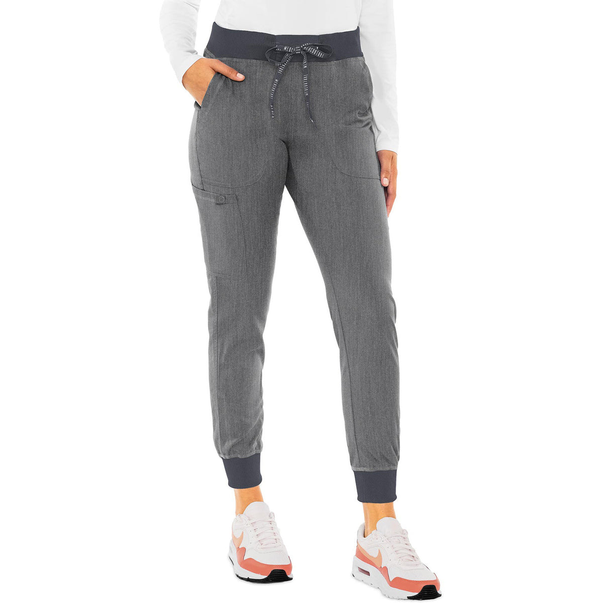 Med Couture MC Touch Women's 5-Pocket Rib-Knit Waistband Pant