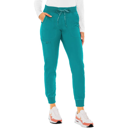 Med Couture MC Touch Women's 5-Pocket Rib-Knit Waistband Pant