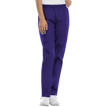 Cherokee Workwear Originals Women's Natural Rise Tapered Pull-On Cargo Pant