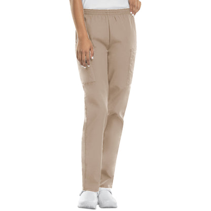 Cherokee Workwear Originals Women's Natural Rise Tapered Pull-On Cargo Pant