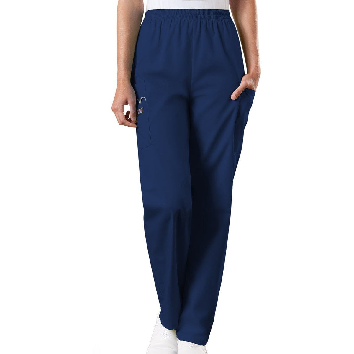 Cherokee Workwear Originals Women's Natural Rise Tapered Pull-On Cargo Pant