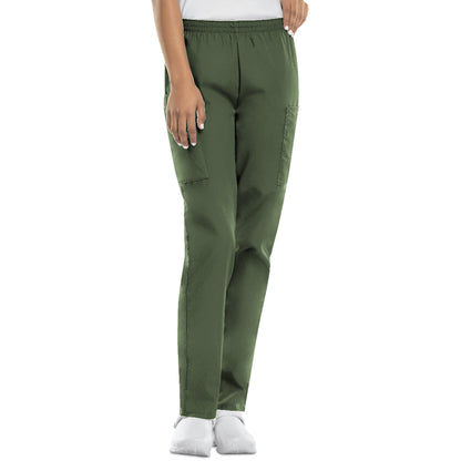 Cherokee Workwear Originals Women's Natural Rise Tapered Pull-On Cargo Pant